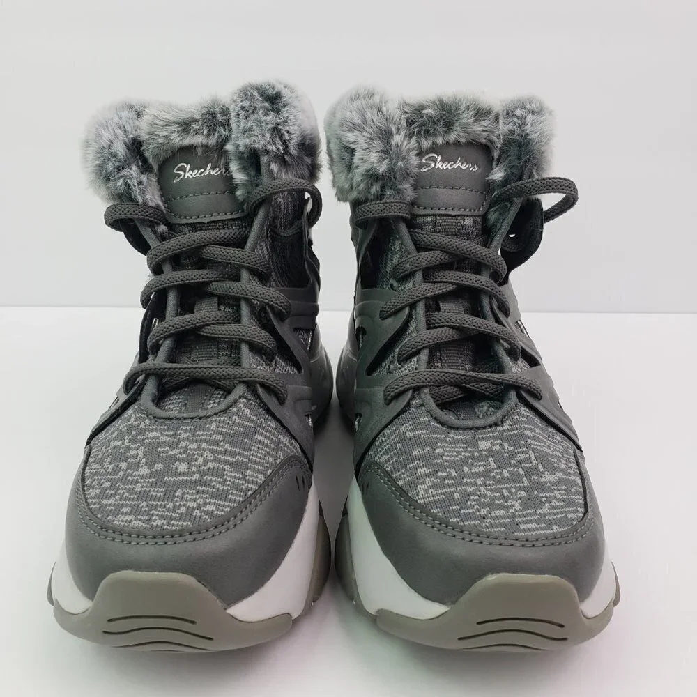 Skechers D'Lites 3 Space Day Womens Size 5.5 Gray Comfort Boots SN 44959